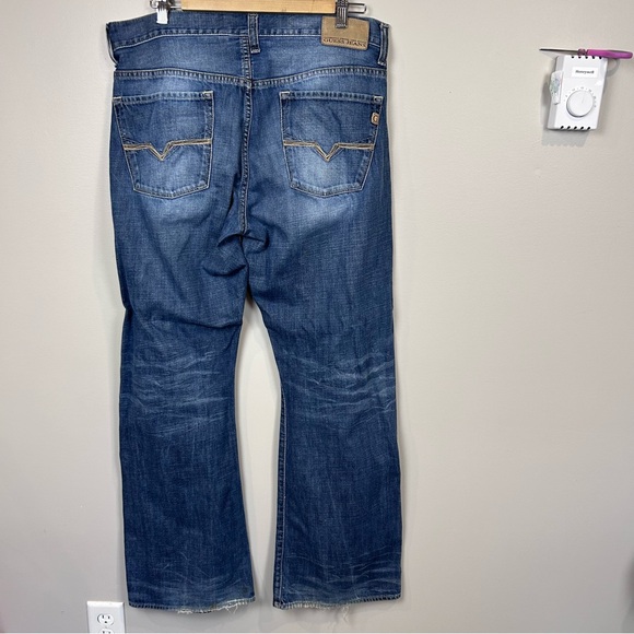 Guess men’s jeans size 34 Cliff Boot Cut 100% cotton‎ blue denim pants READ - Picture 4 of 12